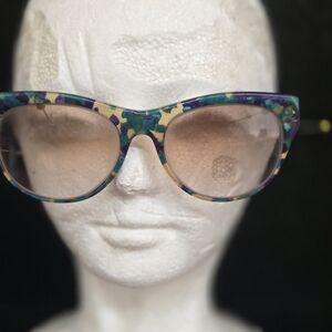 RARE Vintage EMMANUELLE. KAHNH.  Confetti Rim Sunglasses. Circa 1970
